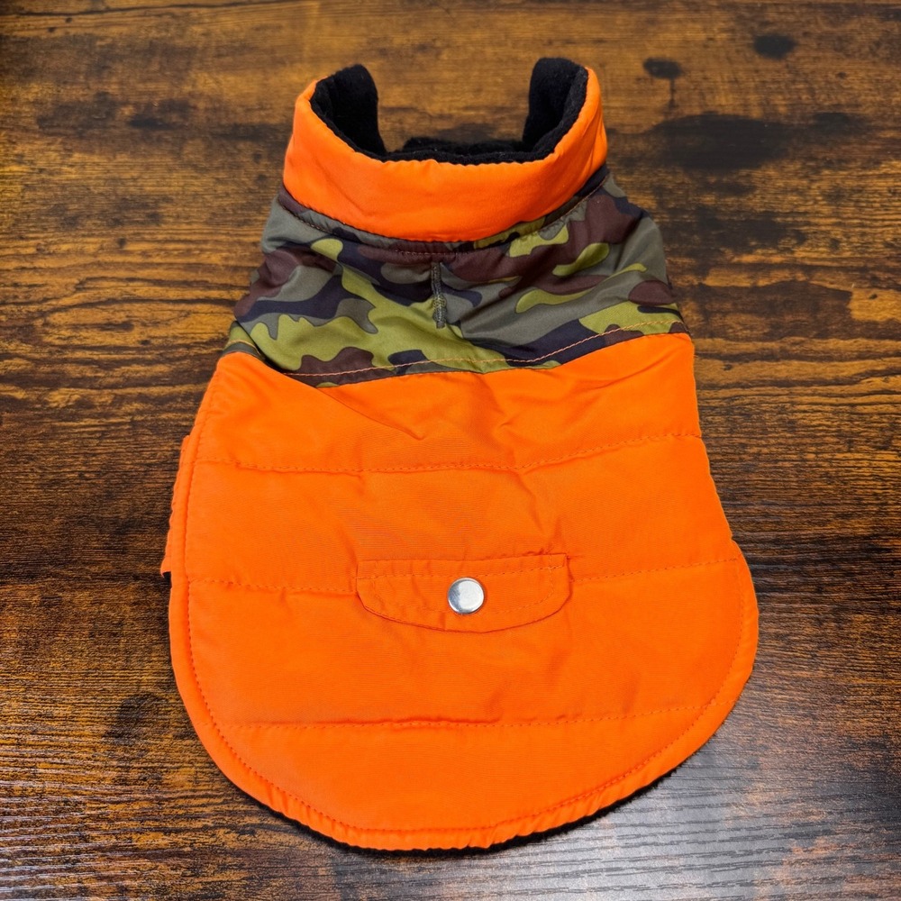Simply Wag Dog Hunting Vest Size XS Orange Camo Fleece Jacket 2018